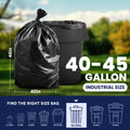 40-45 Gallon Trash Bags - 2.3 Mil - 50/Case - Black