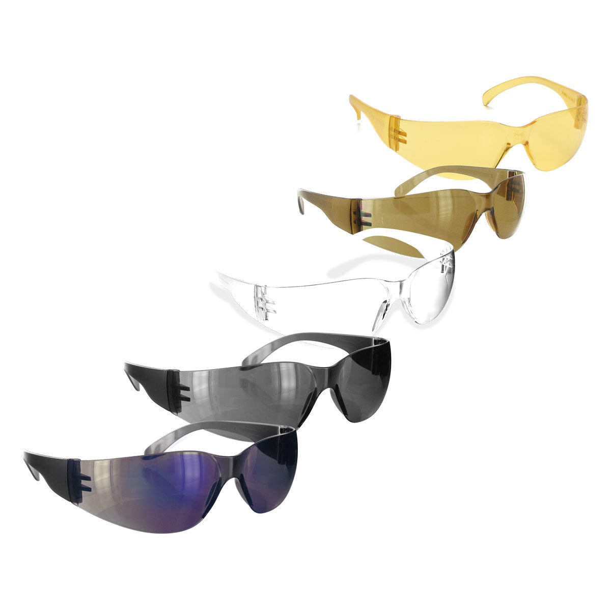 Rugged Blue Diablo Safety Glasses - 12 Pair