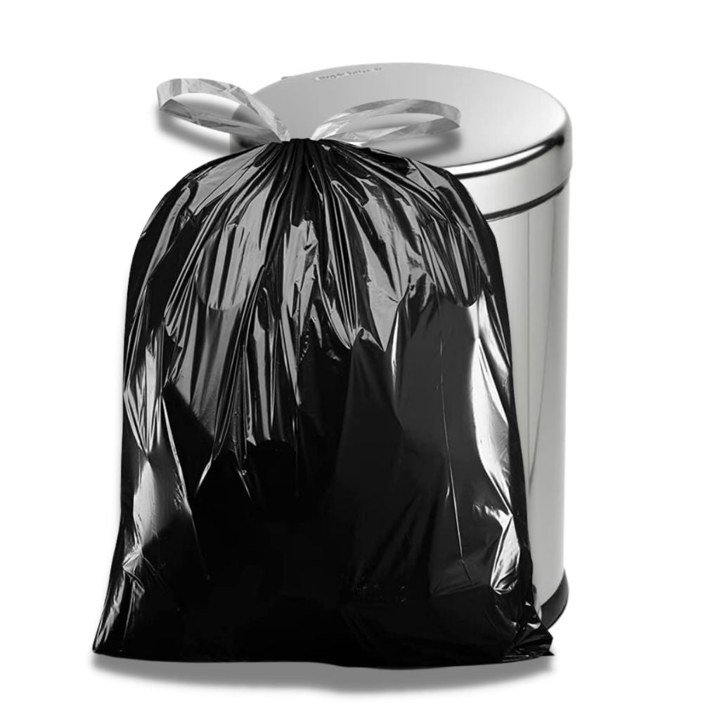 13 Gallon Extra Tall Black Drawstring Bags - Plasticplace