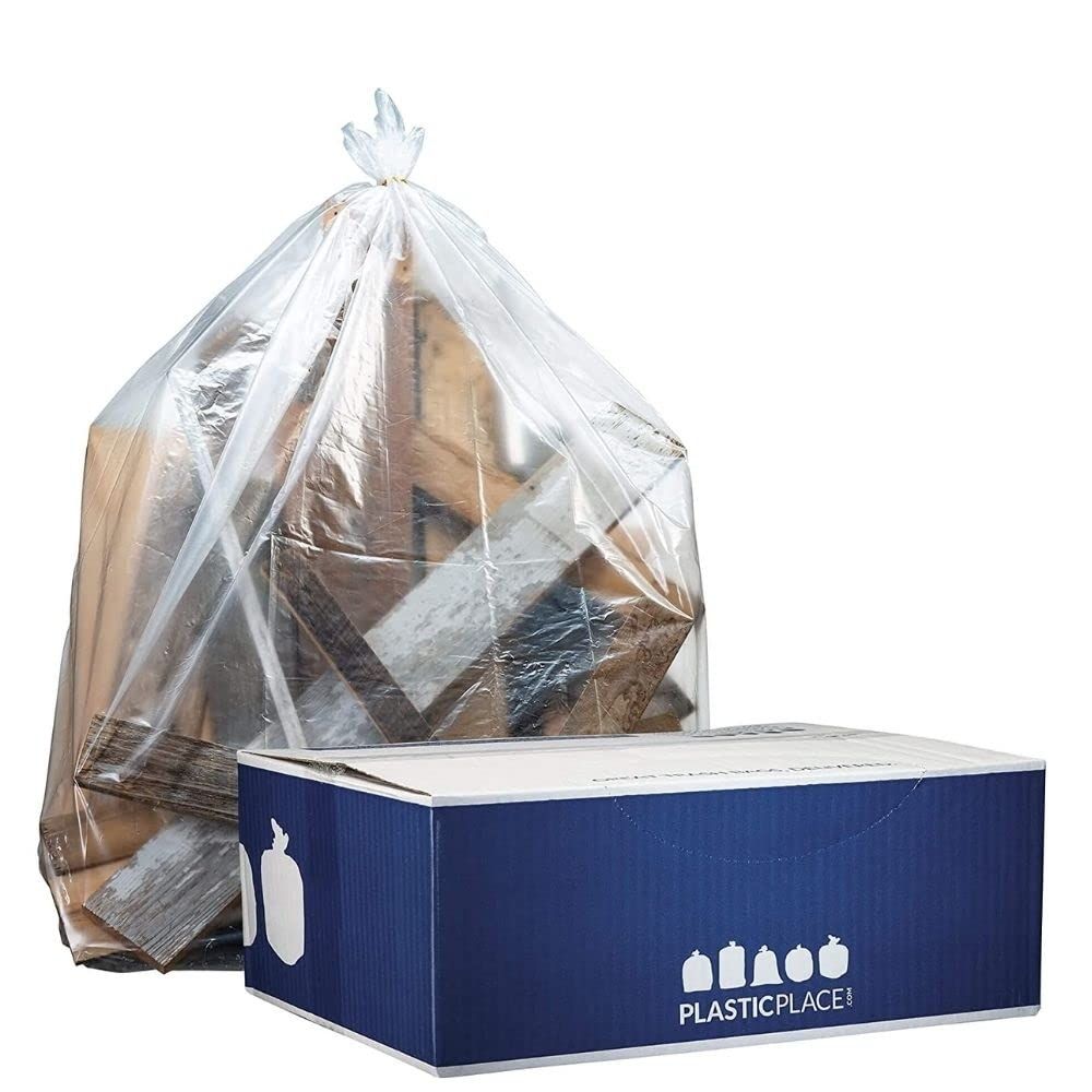 20-30 Gallon Clear Eco-Friendly Trash Bags - 1.5 Mil - 100/Case