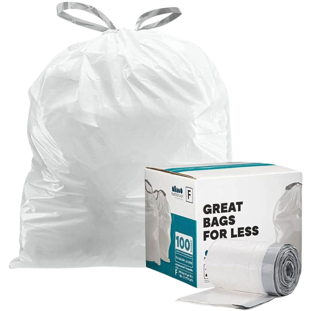 Plasticplace Code F - Simplehuman®* Compatible Trash Bags - 6.5 Gallon - 100/Case