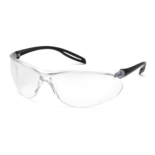 Pyramex Neshoba Safety Glasses - Clear Lens - Black Frame - 12 Pair