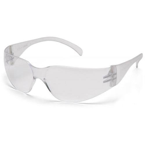 Pyramex Intruder Safety Glasses - Clear Anti-Fog Lens - Clear Frame - 12 Pair