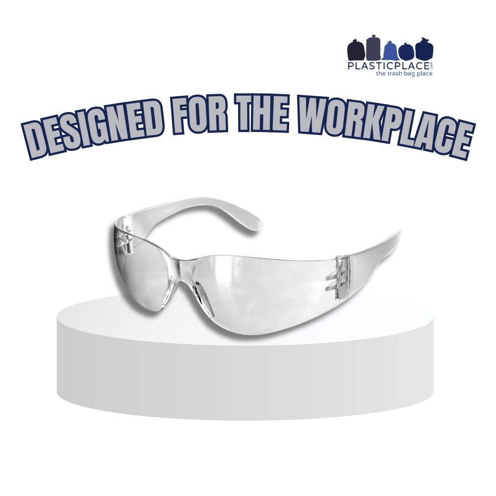Rugged Blue Small Faces Safety Glasses- Clear - 12 Pair