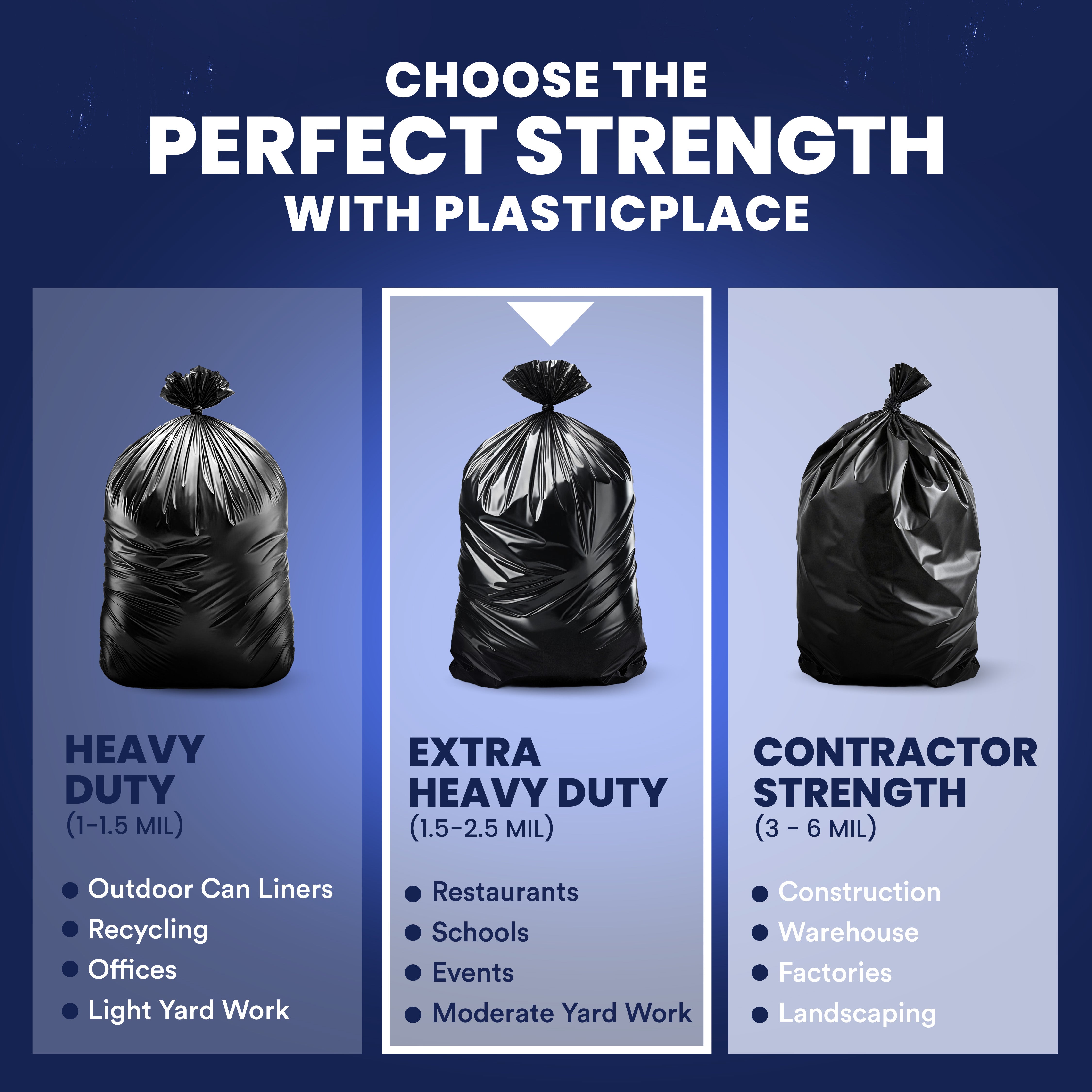 32-33 Gallon Trash Bags - 2.3 Mil - 100/Case