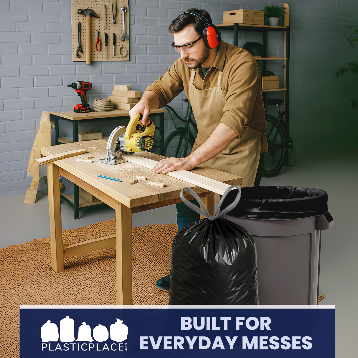 32-33 Gallon Drawstring Bags - 1.2 Mil - 100/Case
