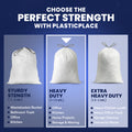 13 Gallon Extra Tall White Drawstring Bags - 1.2 Mil - 200/Case