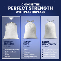 8 Gallon Drawstring Bags - 0.7 Mil - 200/Case