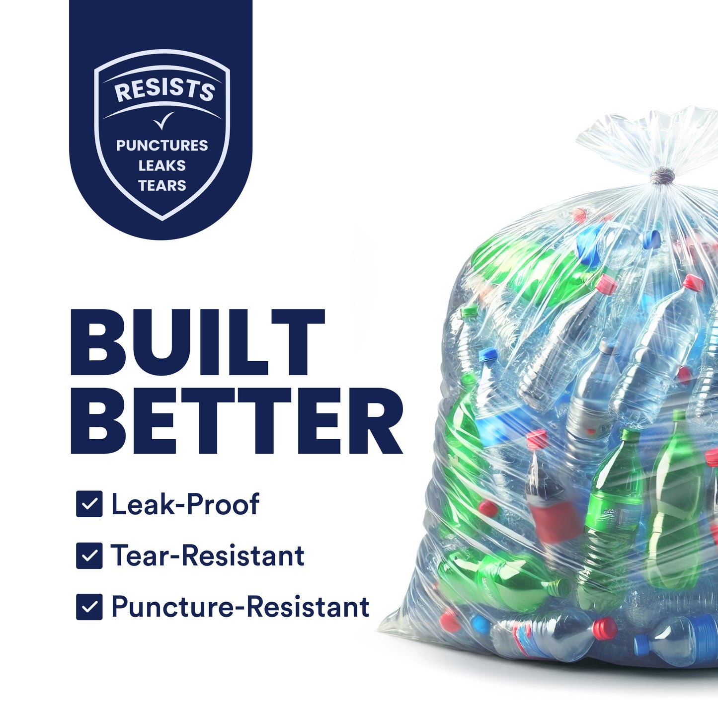 55-60 Gallon Contractor Bags - 3.0 Mil - 50/Case