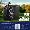 55 Gallon Rubbermaid Compatible Trash Bags - 1.2 Mil - 100/Case