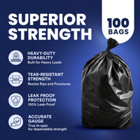 55-60 Gallon Trash Bags - 1.0 Mil - 100/Case