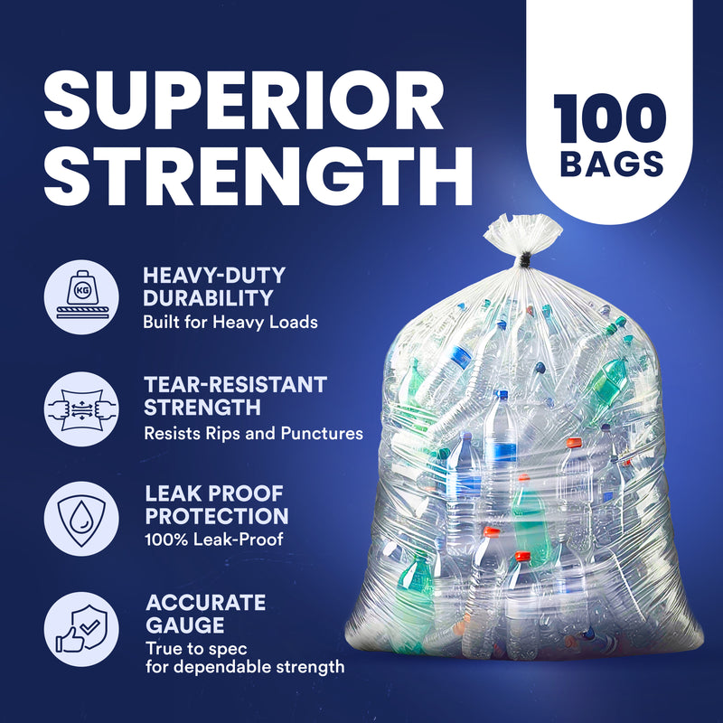 55-60 Gallon Trash Bags - 1.5 Mil - 100/Case