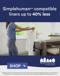 Plasticplace Code A - Simplehuman®* Compatible Trash Bags - 1.2 Gallon - 100/Case
