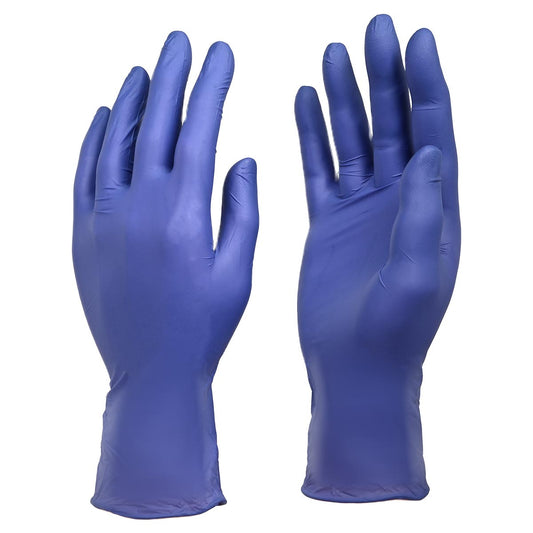 Disposable Blue Nitrile Exam Grade Gloves, Chemo Tested - 3 mil - (1000 Count/ 10 Boxes of 100) (S, M, L, XL)