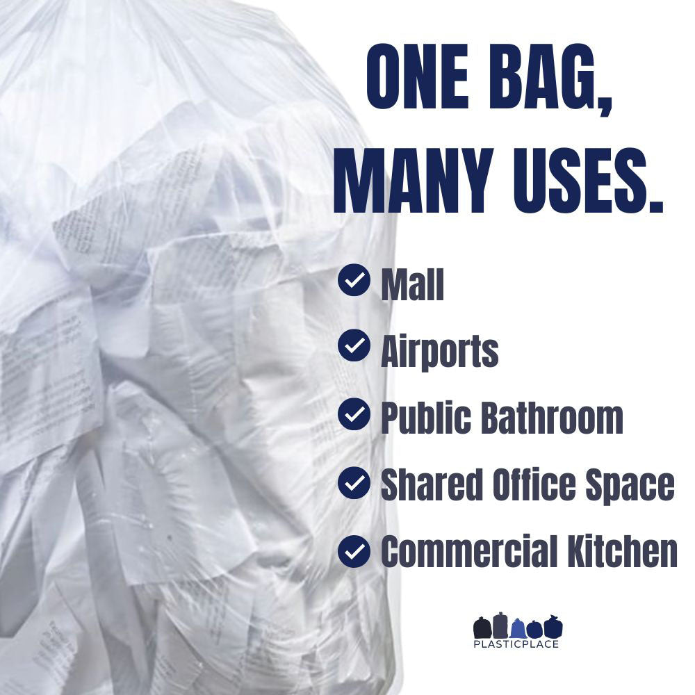 7-10 Gallon Trash Bags - 1.0 Mil - 500/Case