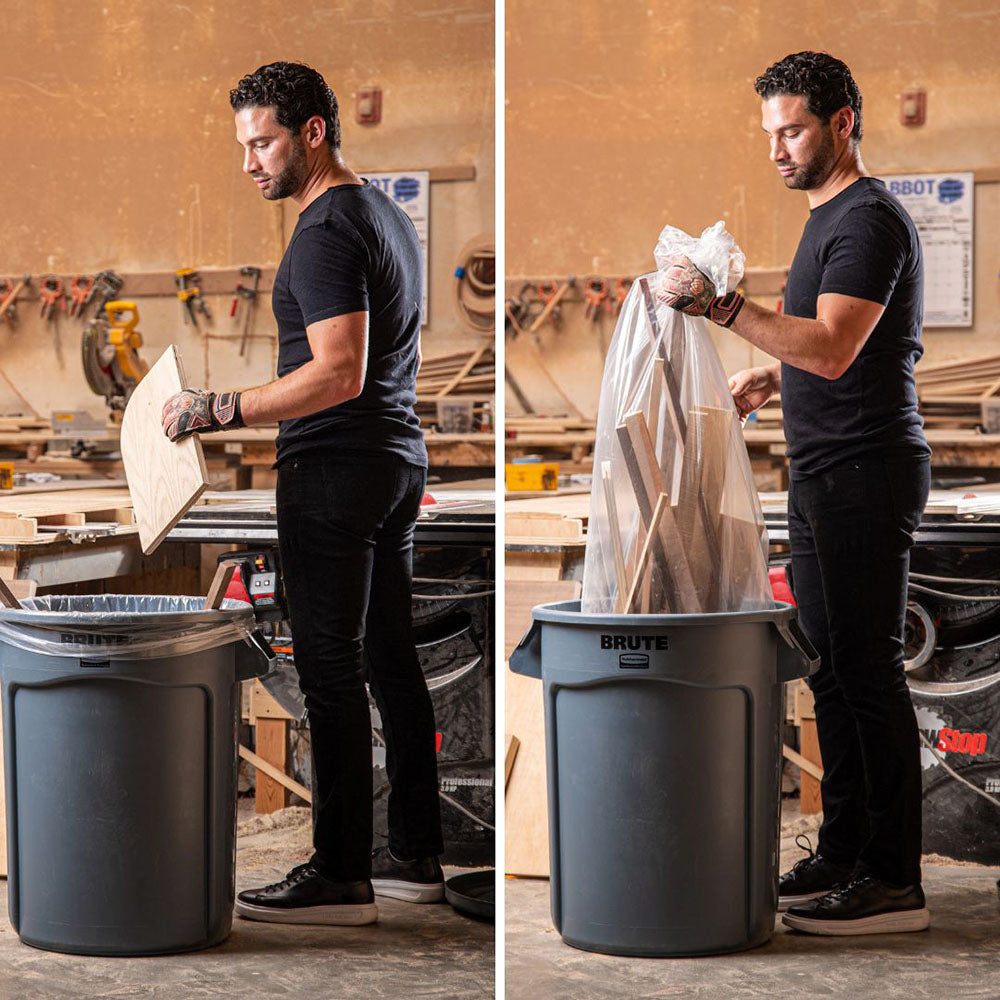 3 Mil Clear 55 Gallon Contractor Bags, 38