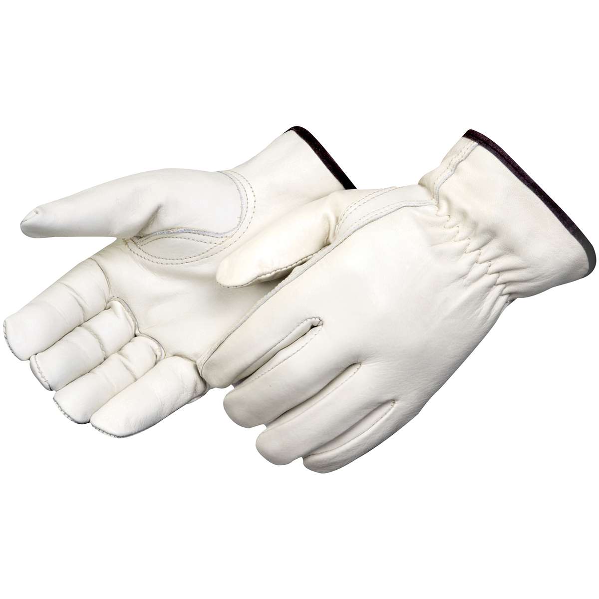Rugged Blue Economy Cowhide Leather Driver Gloves - 12 Pair