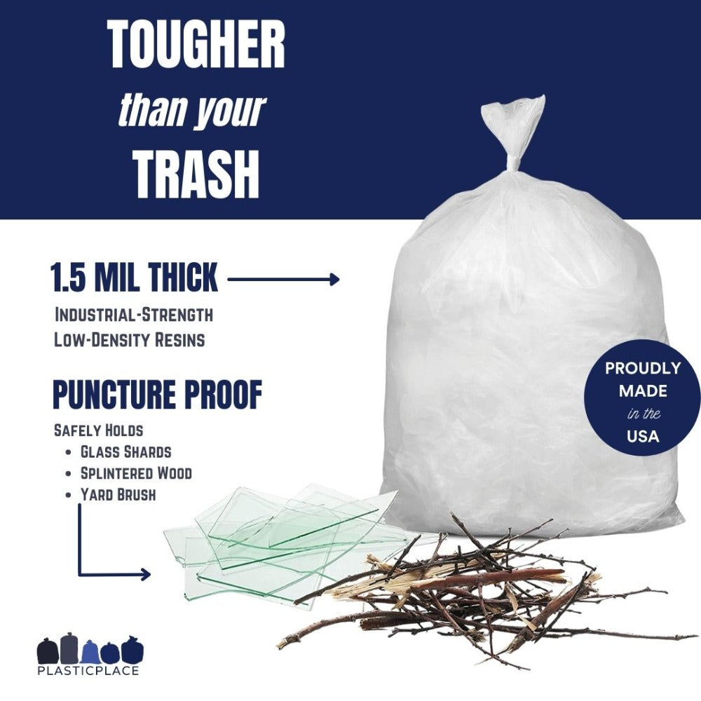 65 Gallon Trash Bags - Plasticplace