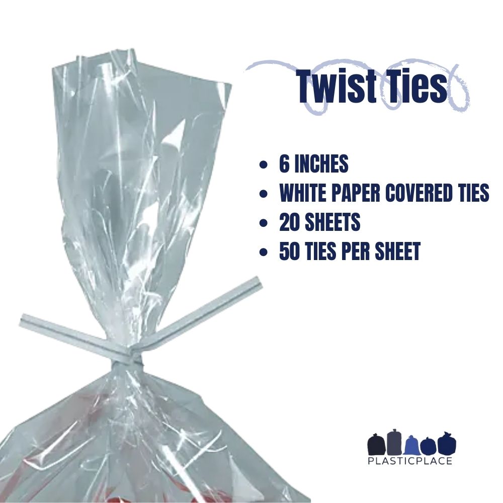 2000 Twist Ties for Trash Bags