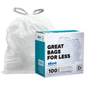 Simplehuman®* Compatible Trash Bags - Code D - 5.2 Gallon - 100/Case