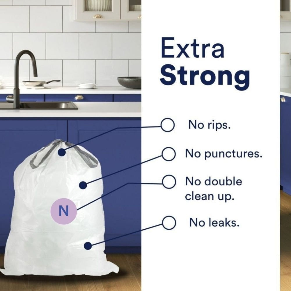 12-13 Gallon SimplehumanÂ®* Compatible Trash Bags Code N | Lavender & Vanilla Scented Bags - 20% Price Reduction - Plasticplace