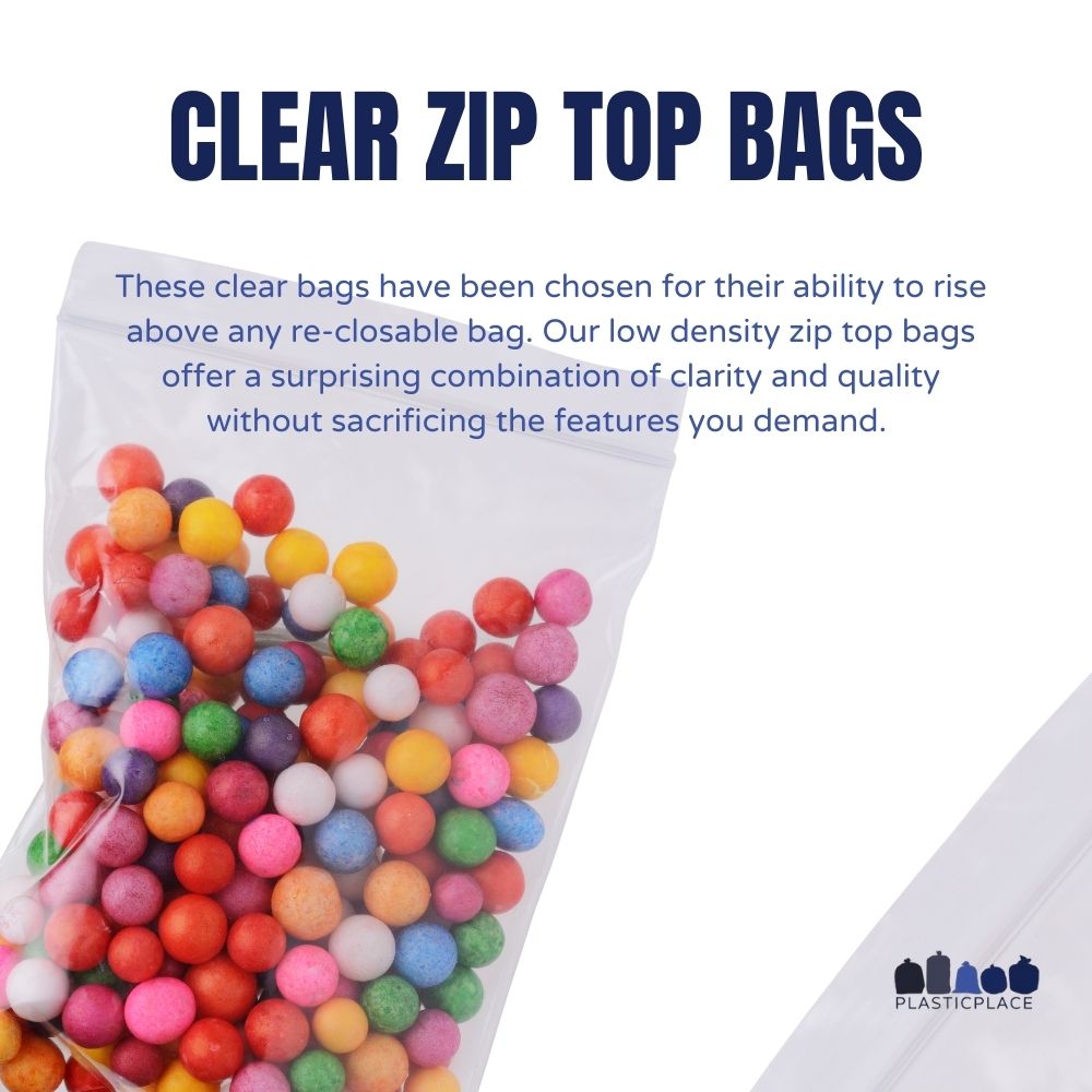 Zip Bags, 4 Mil - Plain - Plasticplace