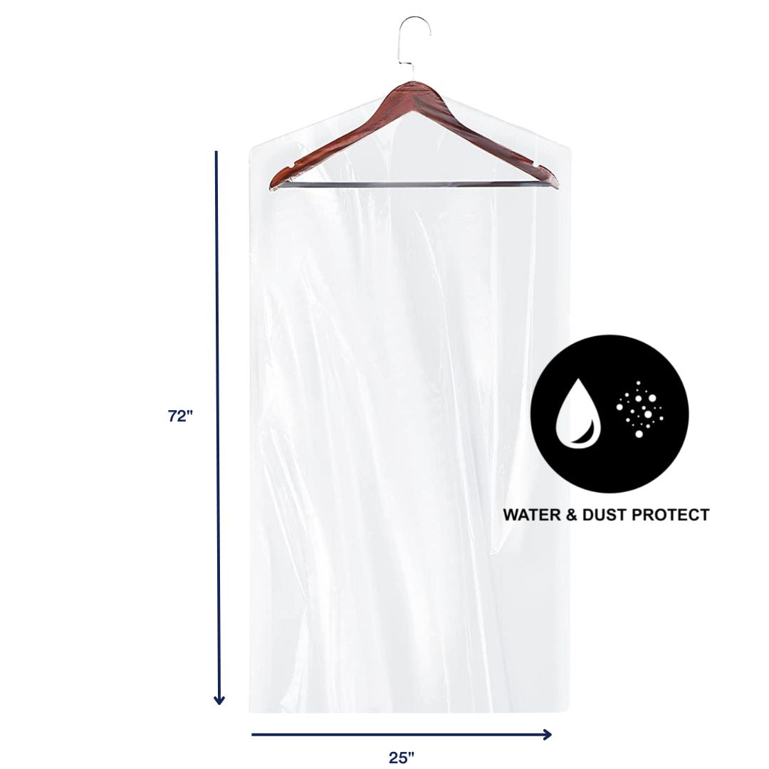 Wholesale Garment Bags 21x4x72", 1.0 Mil, Clear - 400 Count