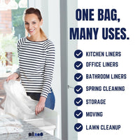 8 Gallon Drawstring Bags, Jr Pack 100 - Plasticplace