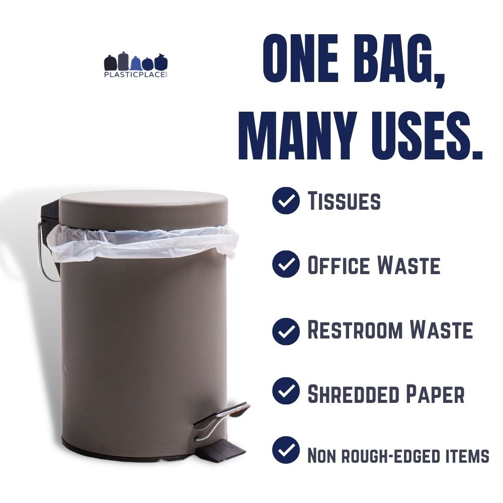 Plasticplace 65-Gallons Clear Outdoor Plastic Can Twist Tie Trash Bag  (50-Count) in the Trash Bags department at