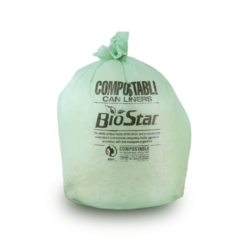 20-30 Gallon Compostable Trash Bags - 1.0 Mil - 75/Case