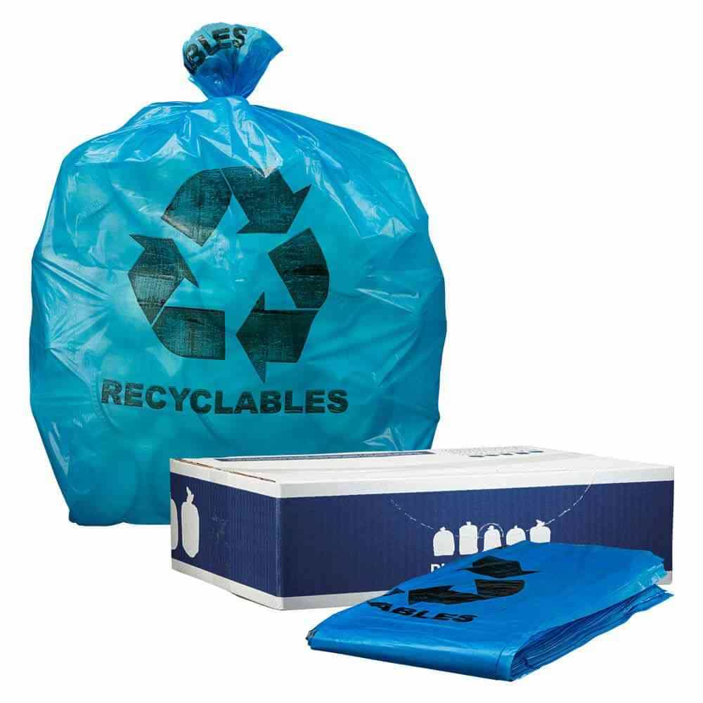 12-16 Gallon Recycling Bags with Symbol - 20% Price Reduction - Plasticplace