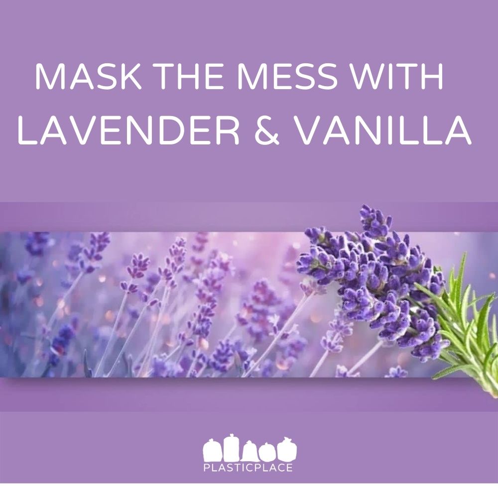 8 Gallon Drawstring Lavender & Vanilla Scented Bags - Plasticplace