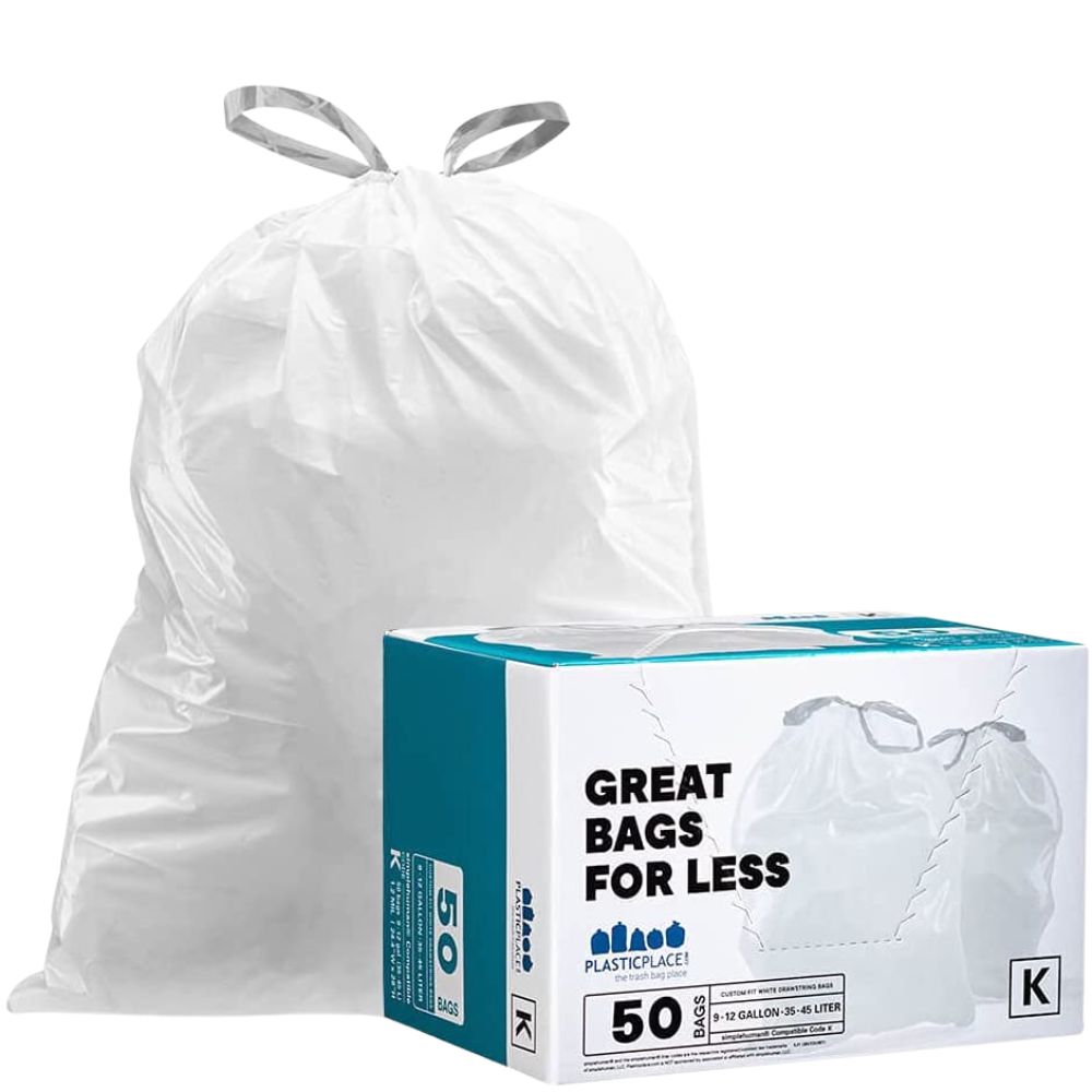 10 Gallon SimplehumanÂ®* Compatible Trash Bags Code K - Plasticplace