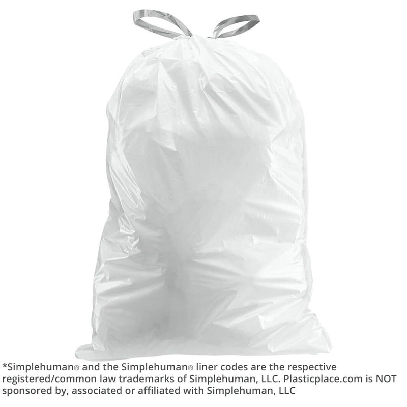 13-16 Gallon SimplehumanÂ®* Compatible Trash Bags Code P - Plasticplace