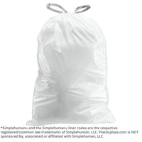 5.2 Gallon SimplehumanÂ®* Compatible Trash Bags Code D - Plasticplace