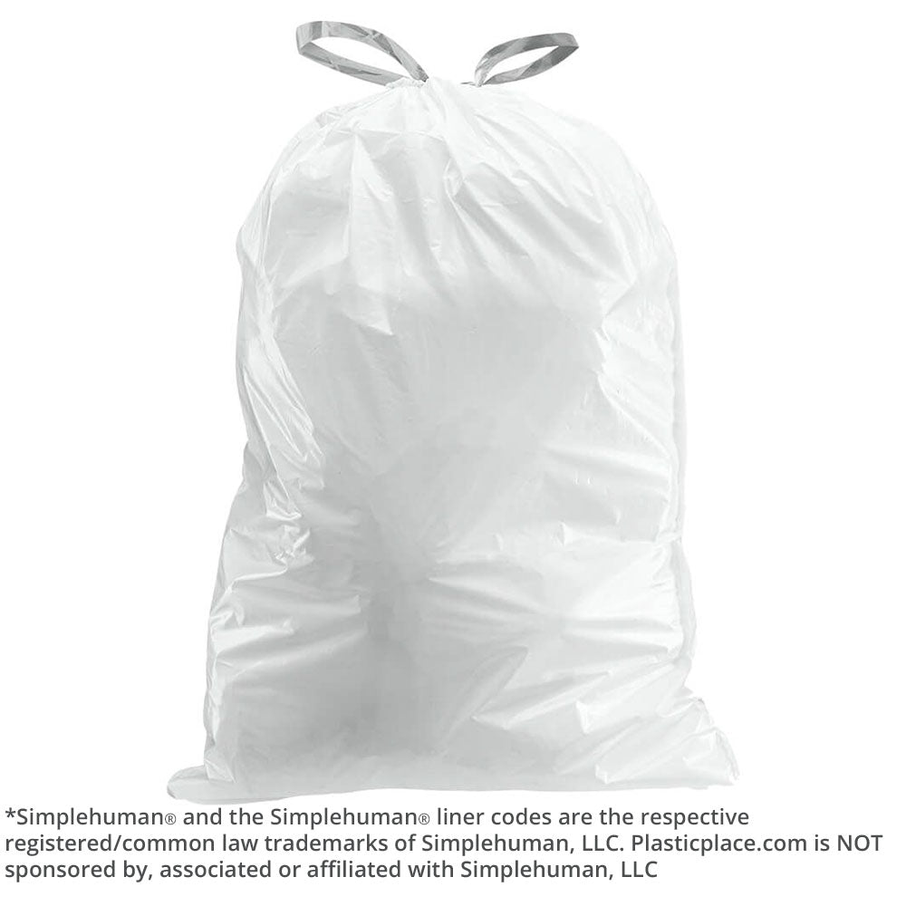 Plasticplace 55-60 Gallon Trash Bags 38w X 58h 1.2 Mil Black 100 / Case