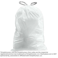 10-10.5 Gallon SimplehumanÂ®* Compatible Trash Bags Code J - Plasticplace