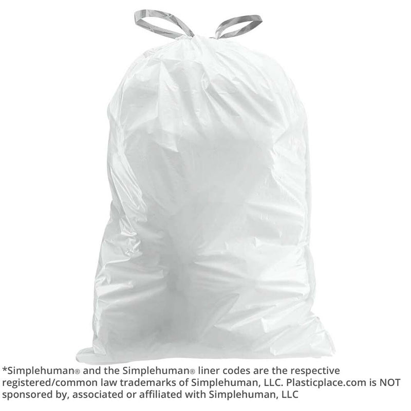 10 Gallon SimplehumanÂ®* Compatible Trash Bags Code K - Plasticplace