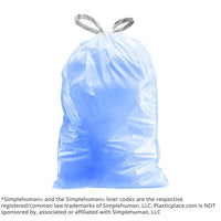 8-9 Gallon SimplehumanÂ®* Compatible Blue Trash Bags Code H - Plasticplace