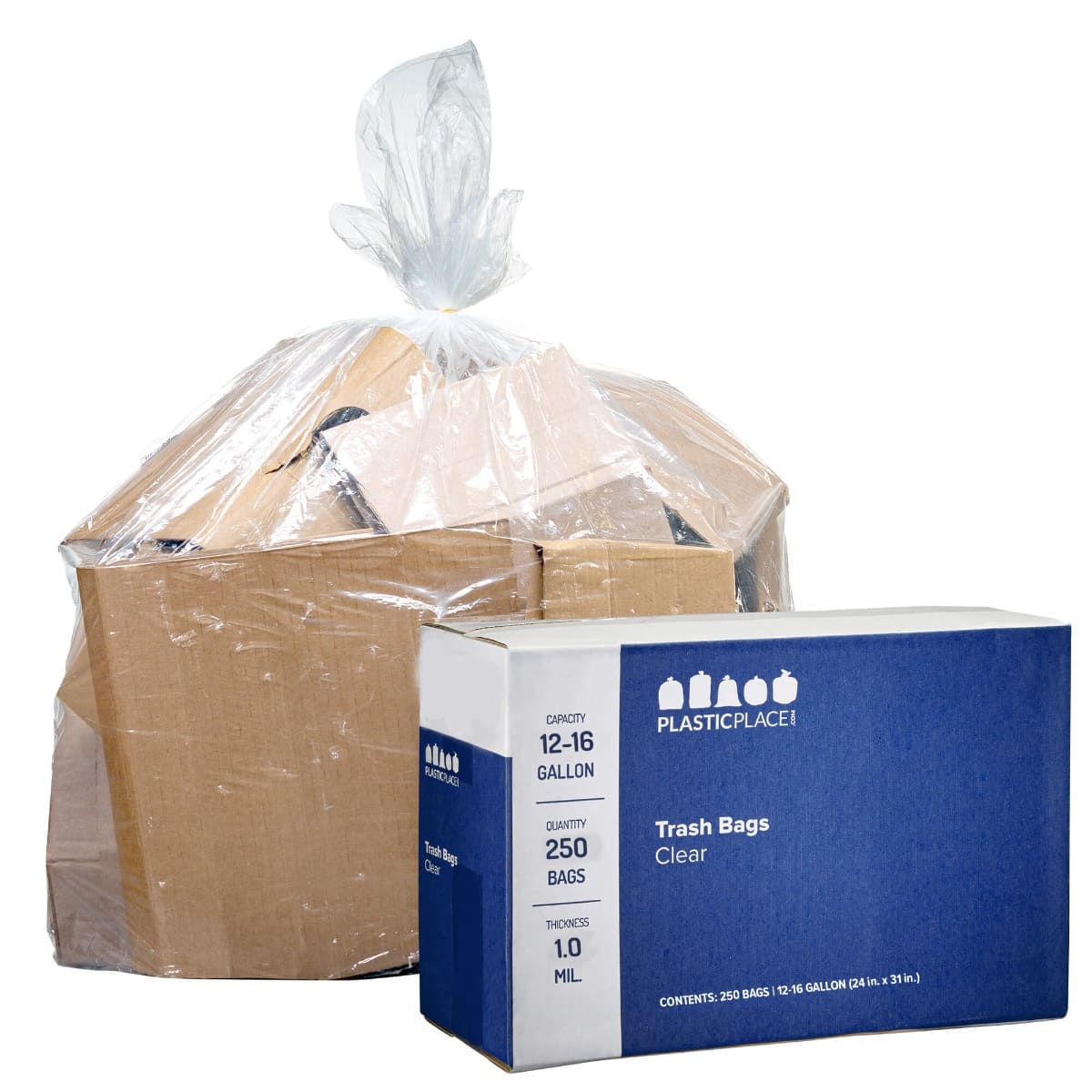 12-16 Gallon Trash Bags - Plasticplace